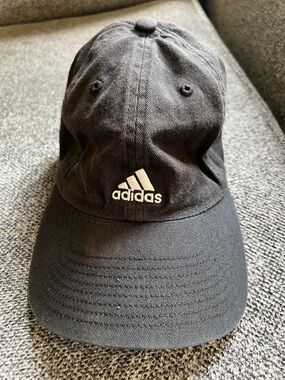 adidas Black Baseball Cap with White Logo